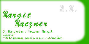 margit maczner business card